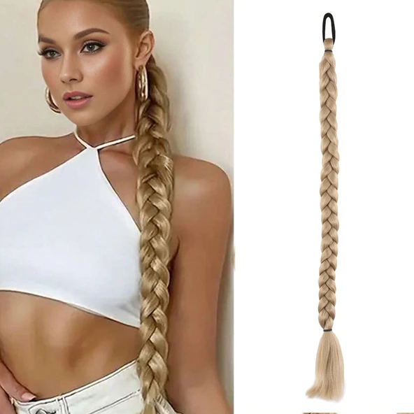 İkili Örgü Lastik Tokalı At Kuyruğu - Balköpüğü ürün görseli