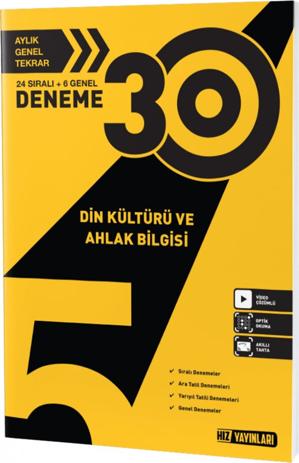 Hız Yayınları 2023 5. Sınıf Din Kültürü 30 Lu Deneme