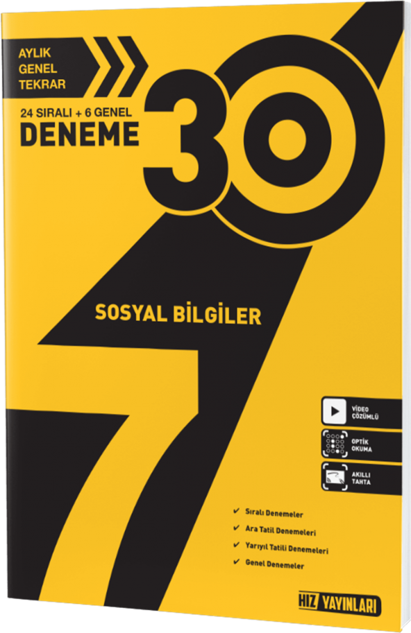 Hız Yayınları 2023 7. Sınıf Sosyal Bilgiler 30 Lu Deneme - 2