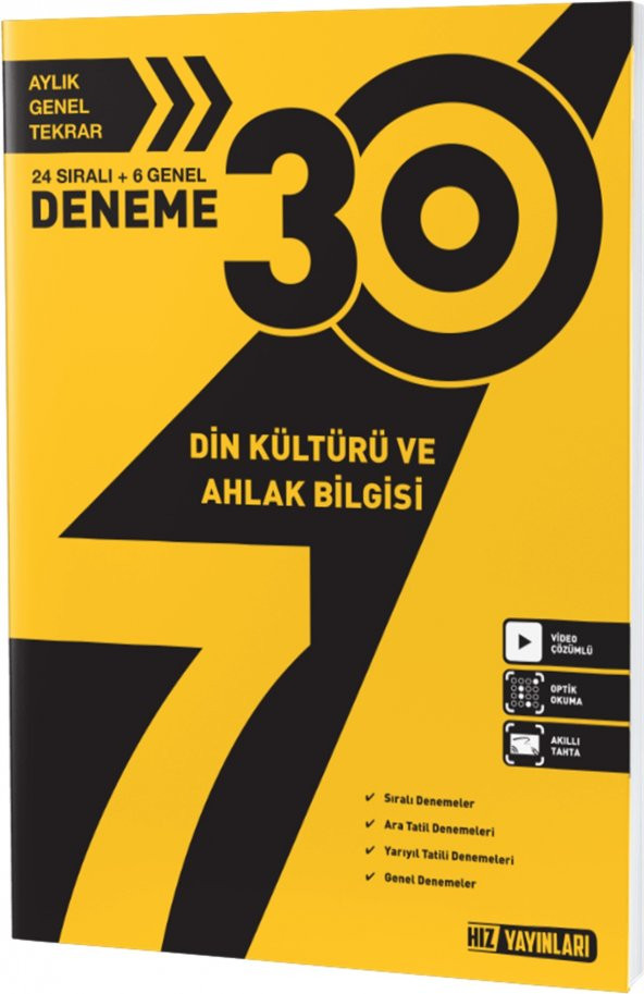 Hız Yayınları 2023 7. Sınıf Din Kültürü 30 Lu Deneme