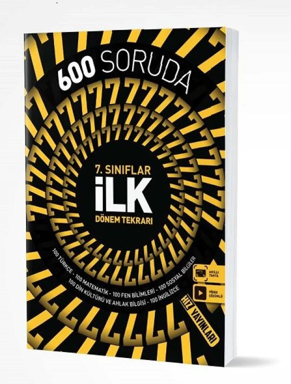Hız Yayınları 7. Sınıf 600 Soruda İlk Dönem Tekrar 2023