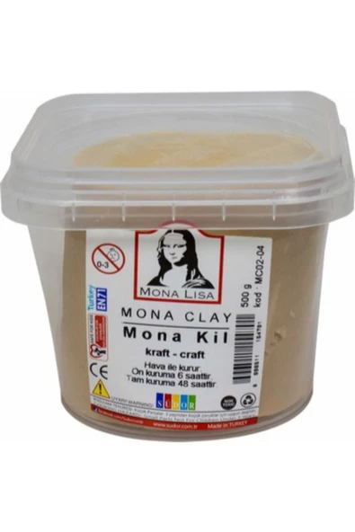 Mona Clay Modelleme Kili 500 gr Kil Çamuru Renkli 1 Adet - 9