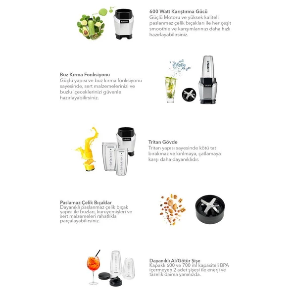 Kenwood Bsp70.180sı 600 Ml. Nutri Smoothie Blender - 7