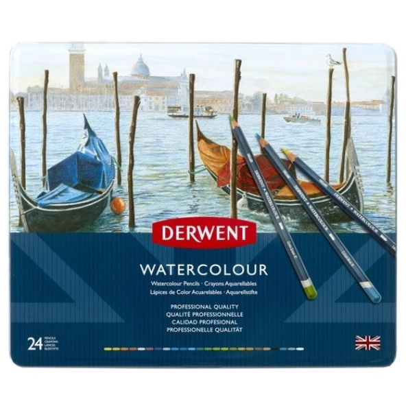 DERWENT WATERCOLOUR 24'LÜ METAL KUTU - 2