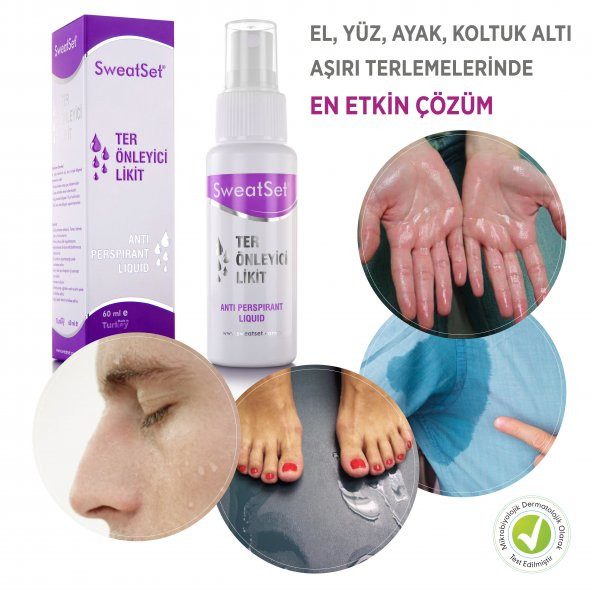SweatSet El, Ayak, Yüz, Koltuk Altı Terleme Önleyici Sprey 60 ml 3lü Set 24 Saat Etkili Kesin Çözüm - 4