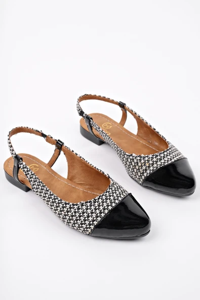 Muggo ROSHAN Arkası Açık Hasır Kadın Günlük Kısa Topuklu Ayakkabı - 9