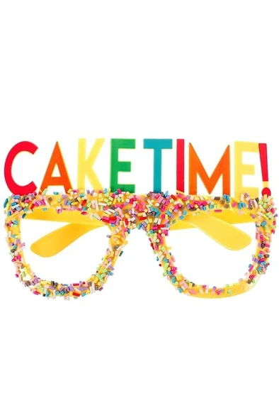 Beysüs Eğlenceli Parti Gözlüğü Cake Tıme Sarı