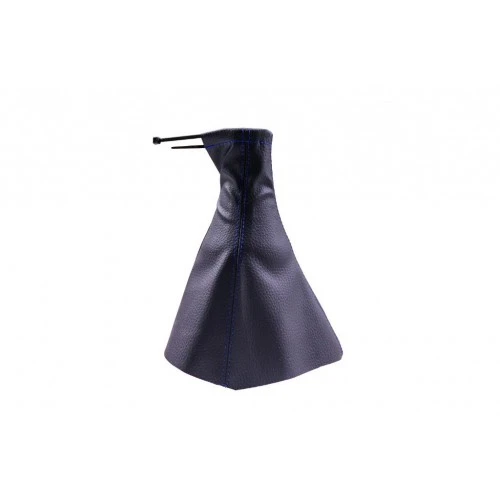 Renault Megane 1995-2002 Uyumlu Vites Körüğü Siyah Deri Mavi Dikiş - Resim 2