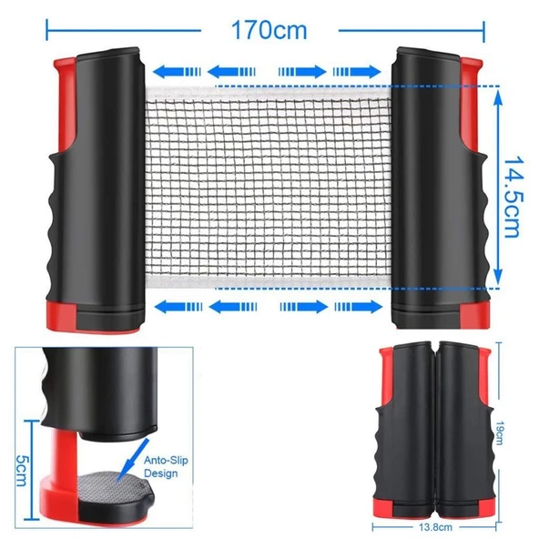 Teleskopik Taşınabilir Ping Pong Masa Tenisi Filesi - 4