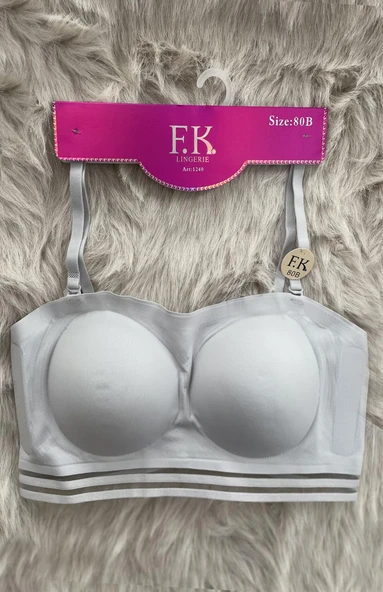 Lazer Kesim Desteksiz Balensiz Çıkarılabilen Pedli Sütyen F.K. 1240 - 2