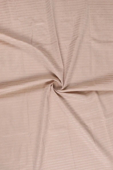 Çizgili Süngerli Kadife Kumaş Kaymaz Çekyat Koltuk Örtüsü 170x210 Vizon - 2