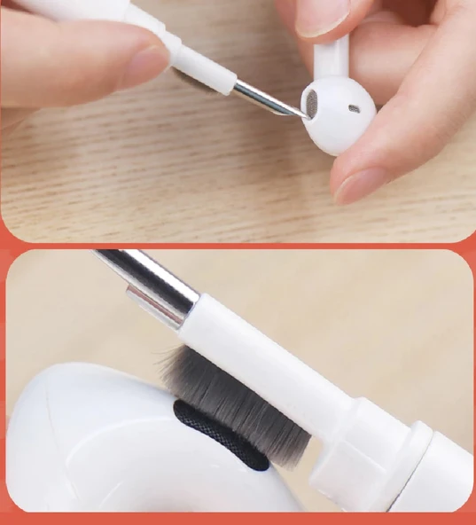 Çok Fonksiyonlu Fırça- Klavye- Airpods-Telefon Hoparlörü-Araç Temizlik Aparatı - 2