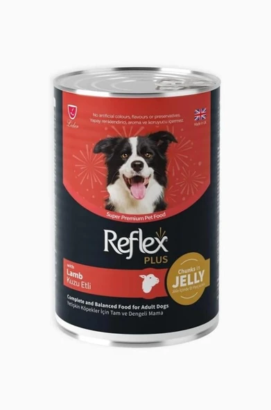 Reflex Plus Jöle İçinde Et Parçacıklı Kuzu Etli Yetişkin Köpek Maması 400 gr