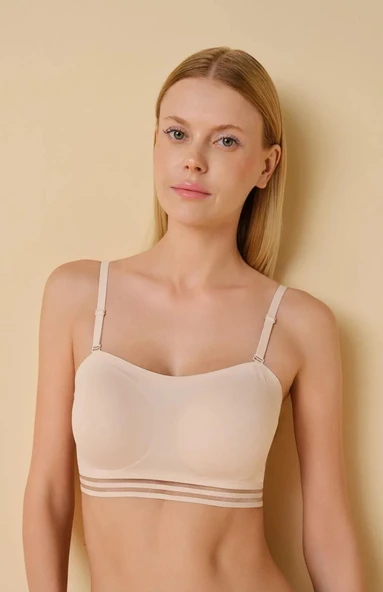 Lazer Kesim Desteksiz Balensiz Çıkarılabilen Pedli Sütyen F.K. 1240 - 6