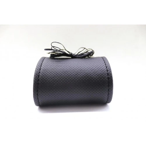 Honda City  (2006-2011) Uyumlu Direksiyon Kılıfı Dikmeli Siyah Vinil Siyah Nakışlı - Resim 4