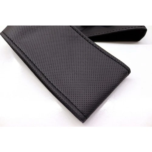 Honda Accord 1996-2002 Uyumlu Direksiyon Kılıfı Dikmeli Siyah Vinil Siyah Nakışlı - Resim 3