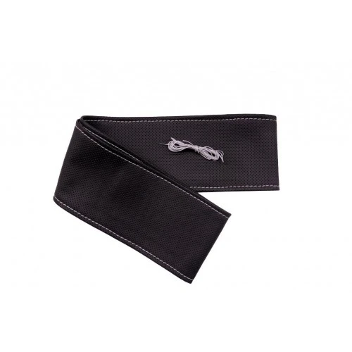 Nissan Primera Iı 2002-2010 Uyumlu Direksiyon Kılıfı Dikmeli Siyah Vinil Gri Nakışlı ürün görseli 1