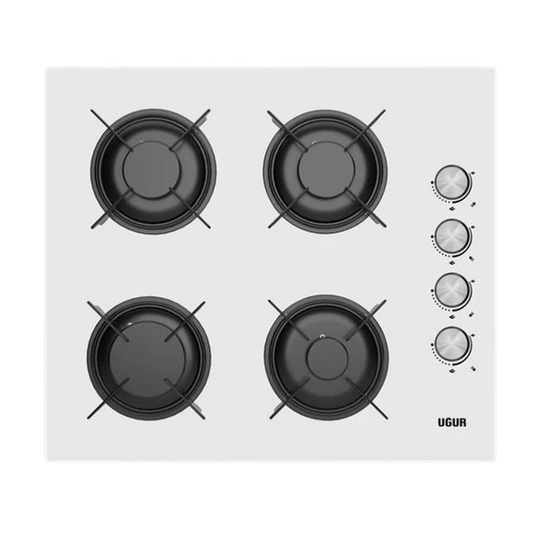 Uğur UEO 6040WO BCY 2R1 58 cm Beyaz Cam Set Üstü Ocak - 3