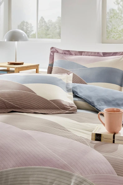 Özdilek Moderno Wave Çift Kişilik Nevresim Takımı - Kahve - 2