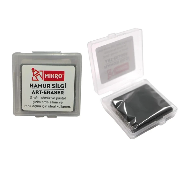 Mikro Hamur Silgi Gri Plastik Kutulu 18 Adet - 2