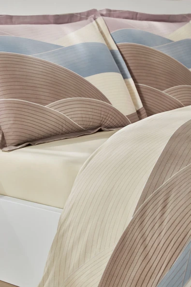 Özdilek Moderno Wave Çift Kişilik Nevresim Takımı - Kahve - 3