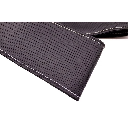 Mazda 323 Sedan  (1998-2003) Uyumlu Direksiyon Kılıfı Dikmeli Siyah Vinil Gri Nakışlı - Resim 2