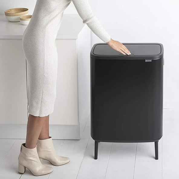 Brabantia Çöp Kutusu 60 Lt Bo Touch Dokunmatik Kapak Matt Siyah - Resim 3