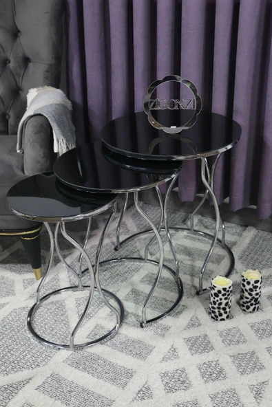 Zigonzi Siyah Cam Gümüş Metal, Rüya Model - 4