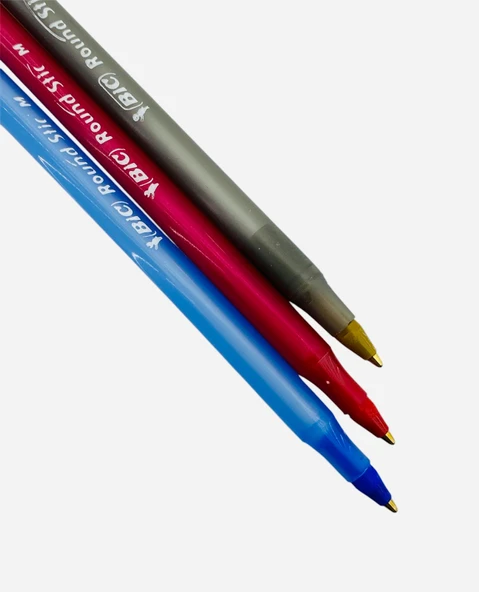 Sırımsı Bic Round Stic Tükenmez Kalem Karışık 3 Renk 30 Adet - 3