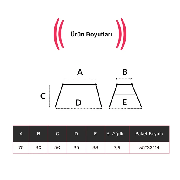 Endokon 75-30-50 cm Katlanır Alüminyum İş Platformu - Resim 4