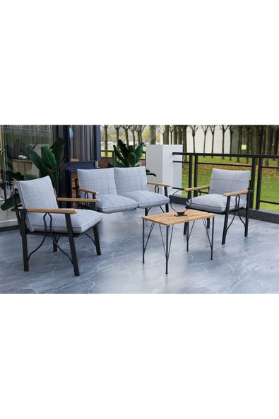 Zigonzi 2+1+1 Bahçe, Balkon Takimi Cafe Oturma Grubu Sehpali
