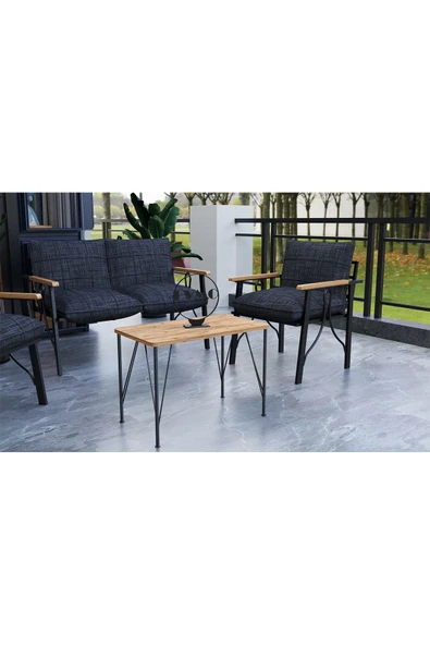 Zigonzi 2+1+1 Bahçe, Balkon Takimi Cafe Oturma Grubu Sehpali - 3