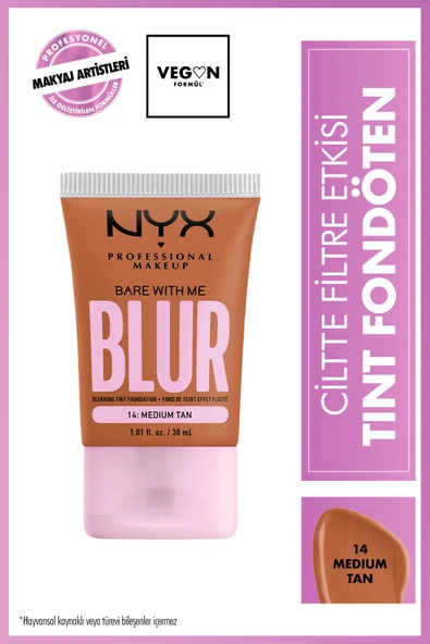Blur Tint Ciltte Filtre Etkili Fondöten - 14 Medium Tan