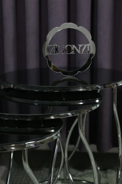 Zigonzi Siyah Cam Gümüş Metal, Rüya Model - 3
