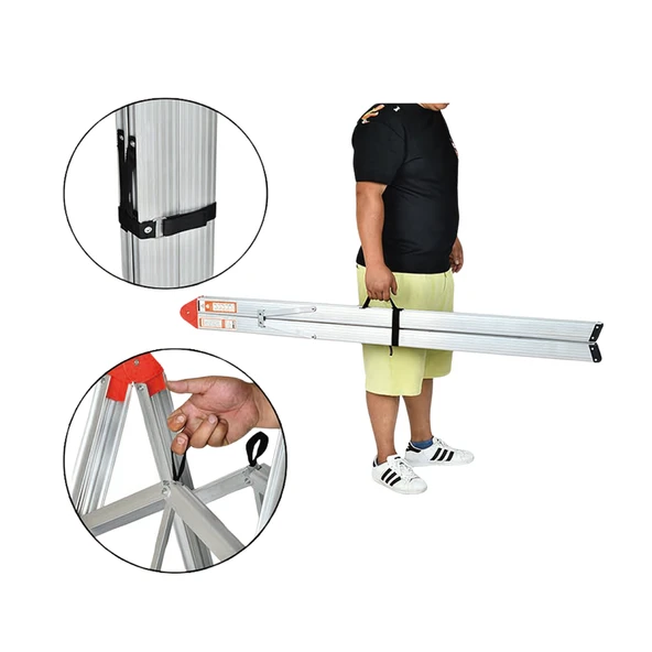 Endokon 2*4 142 cm Katlanır Alüminyum Çubuk Merdiven - 2