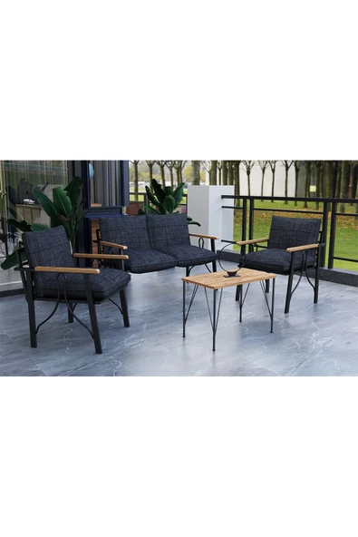 Zigonzi 2+1+1 Bahçe, Balkon Takimi Cafe Oturma Grubu Sehpali - 4