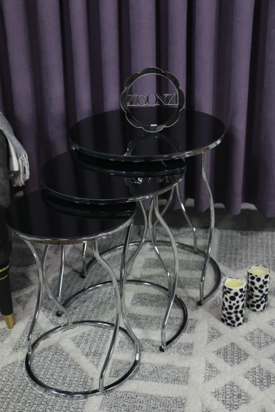 Zigonzi Siyah Cam Gümüş Metal, Rüya Model - 2