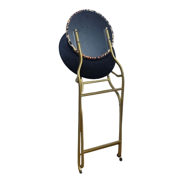 Leopar Desenli Katlanır Sandalye  Şık, Dayanıklı ve Modern  Balkon, Bahçe, Mutfak İçin - 6
