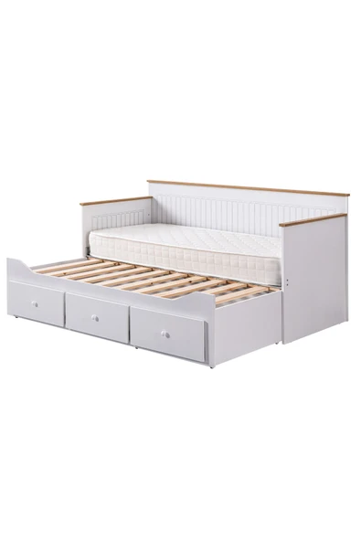 Yavrulu Karyola, Marmaris Divan Karyola Çekmeceli Açılır Çift Kişilik Karyola + Soft Yatak - 7