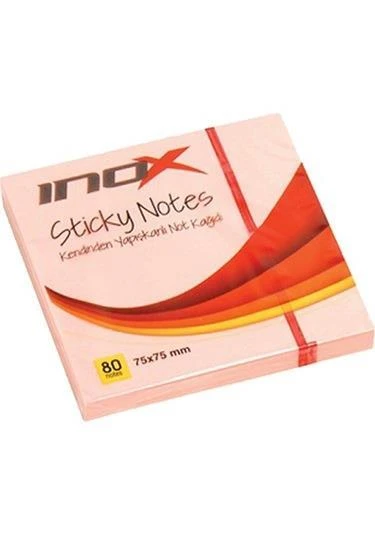 INOX YAPISKANLI NOT KAGIDI 76X76 50YP.SEFFAF PEMBE
