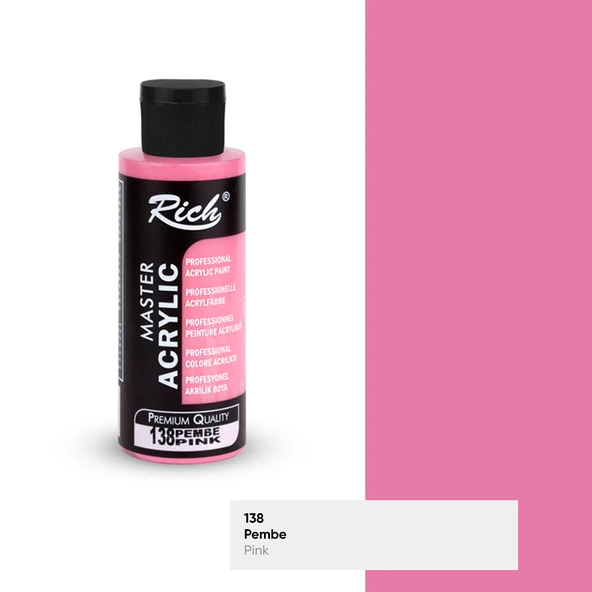 Rich Master Akrilik Boya 120 ml Pembe 138 ürün görseli 1