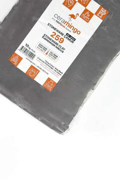 259 Stoneware Vakumlu Siyah Şamotlu Çamur 10 Kg - 2
