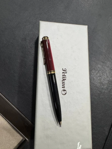 Pelikan Souveran K600 Tükenmez Kalem Bordo-Siyah - 3