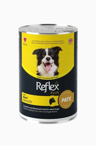 Reflex Plus Pate İçinde Et Parçacıklı Dana Etli Yetişkin Köpek Maması 400 gr