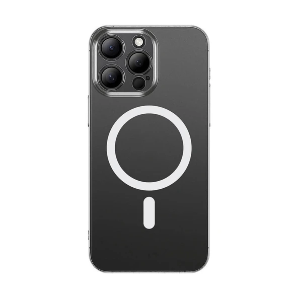 Apple iPhone 15 Pro Max Kılıf M-safe Şarj Özellikli Toz Önleyici Zore Helo Kapak