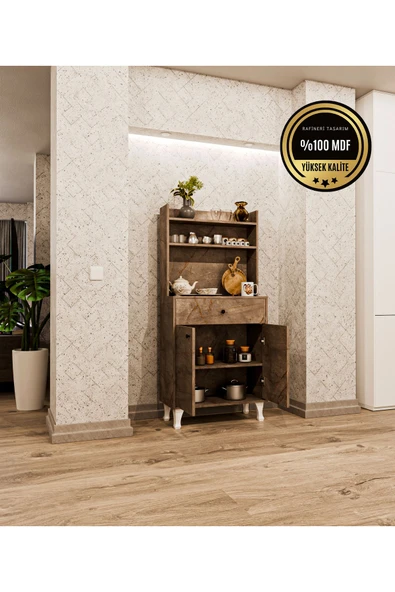Dekorfim Çok Amaçlı Airfry Dolabı Kahve Köşesi - 3