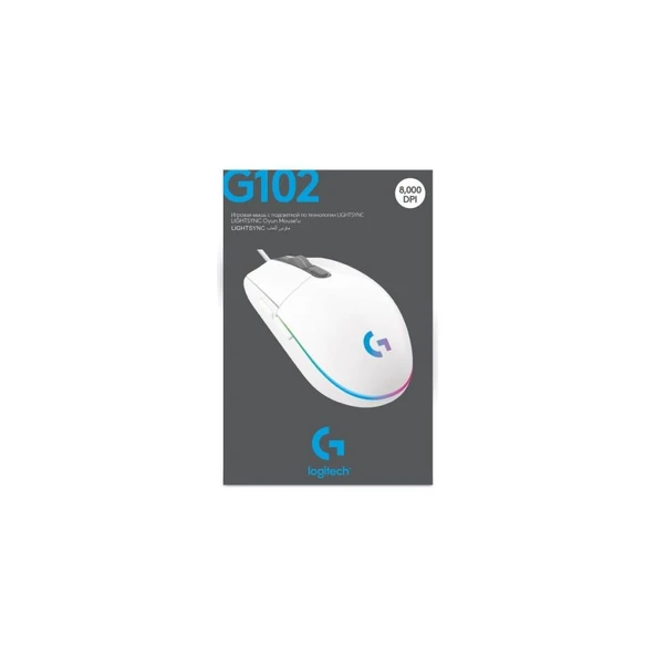 Logitech G G102 Lightsync RGB Kablolu Gaming Mouse, Beyaz-TEŞHİR - 10