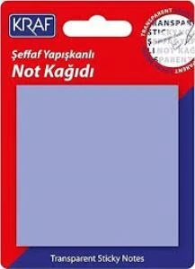 KRAF YAPISKANLI NOT KAGIDI 76X76 50 YP.SEFFAF MOR