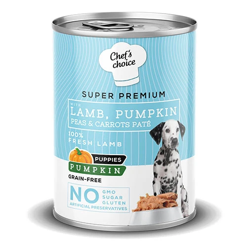 Chefs Choice Pumpkin Pate Puppy Kuzulu Balkabaklı Tahılsız Yavru Köpek Konservesi 6 Adet 400 Gr