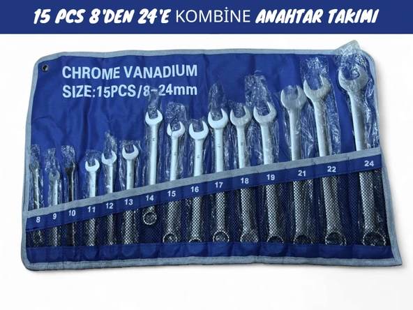 Kombine Anahtar Takımı 8-32 mm 14 Parça (Bez Çantalı)
